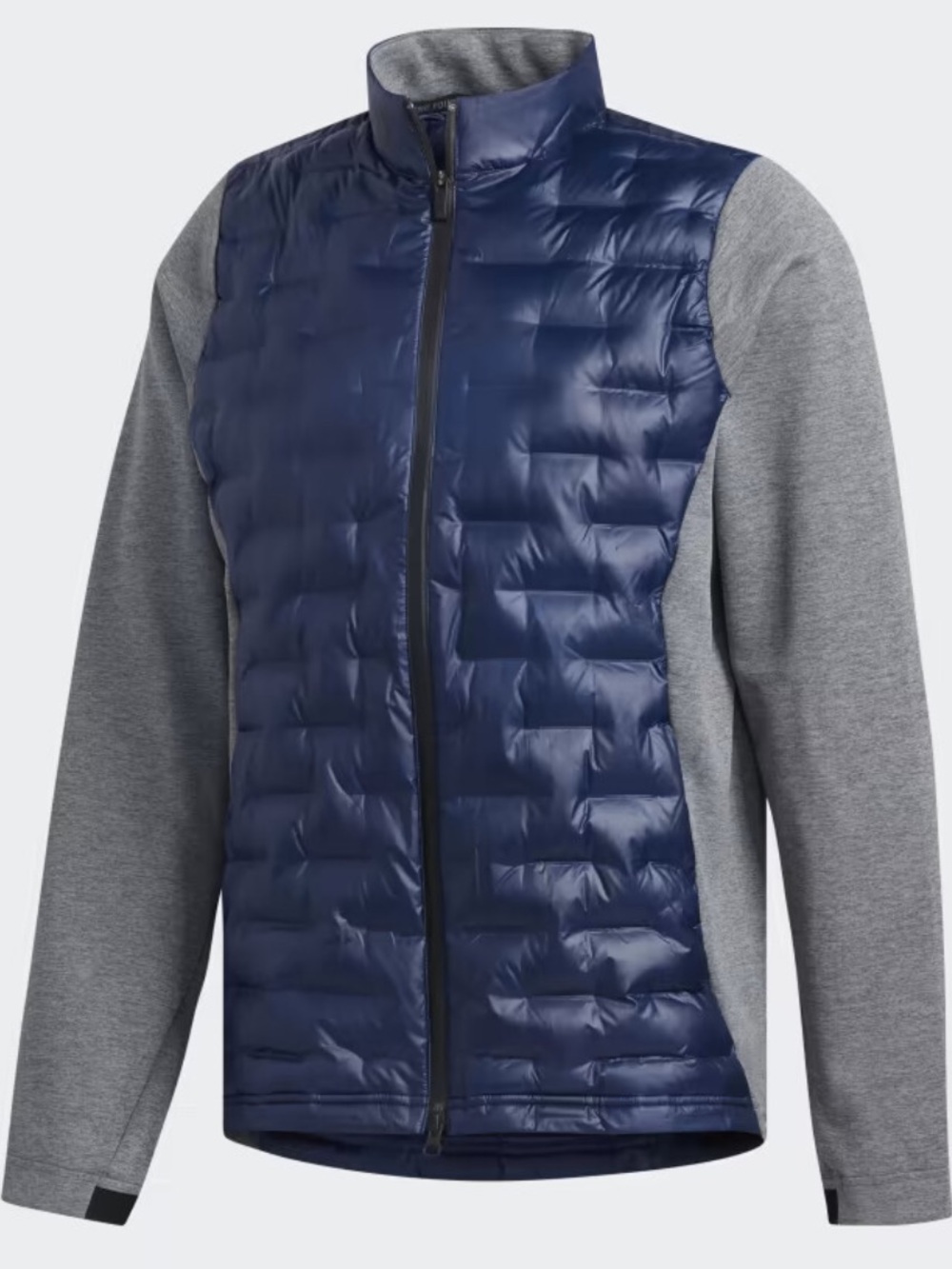 Adidas Frostguard Insulated Golf Jacket Quilted Blue/Gray Size Large Rhodes LV